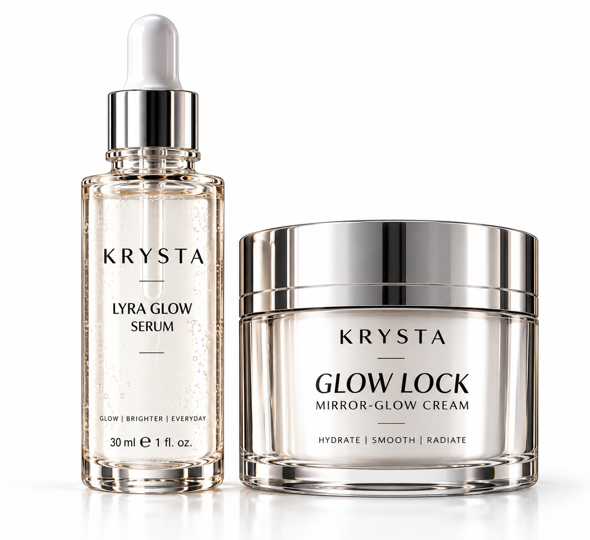 Glow Lock Mirror Glow Cream + Lyra Glow Serum